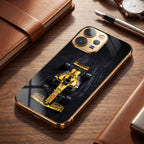 Vivo V70 5G F1 Racing Car Gold Electroplated Glass Phone Back Case