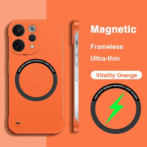 Vivo V70 5G Frameless Magnetic Wireless Charging Case — Ultra-Slim Clear MagSafe Compatible Cover