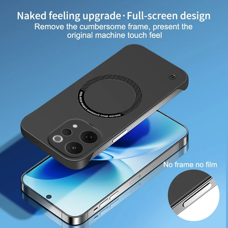 Vivo V70 5G Frameless Magnetic Wireless Charging Case — Ultra-Slim Clear MagSafe Compatible Cover