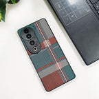 Vivo V40 5G Luxury Grid Pattern Glass Back Shockproof Case