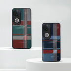 Vivo V50 Luxury Grid Pattern Glass Back Shockproof Case