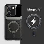 Vivo Y200 Pro 5G Premium Magsafe Magnetic Leather Lens Protective Case
