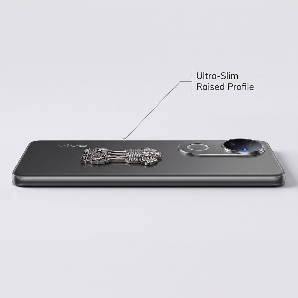 Vivo V50 5G Compatible Satyamev Jayate 3D Metal Emblem Sticker