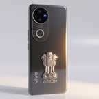 Vivo V50 5G Compatible Satyamev Jayate 3D Metal Emblem Sticker